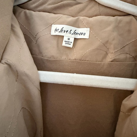 For Love And Lemons Beige Quilted Jacket - Picture 2 of 5